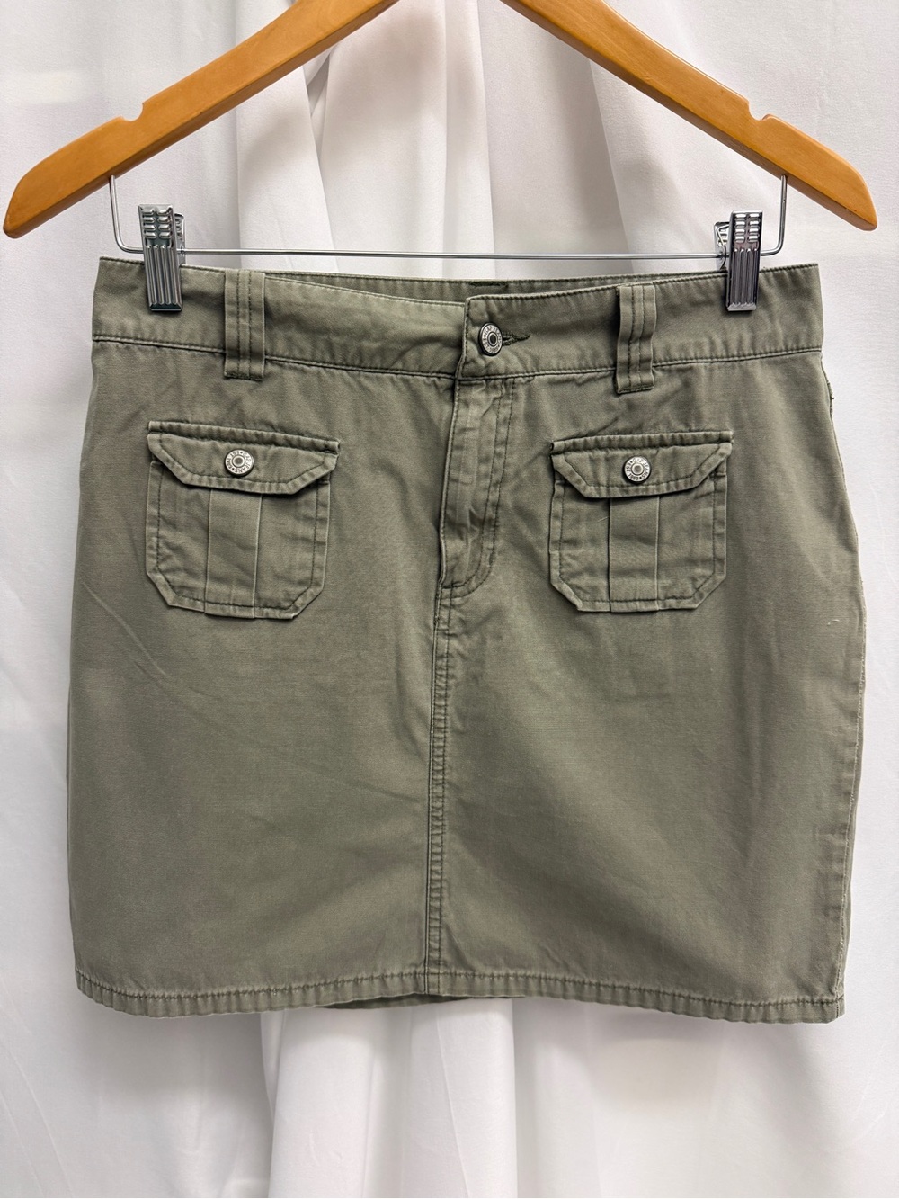 GAP Factory Store Utility Cargo Mini Skirt Olive Green Size 4